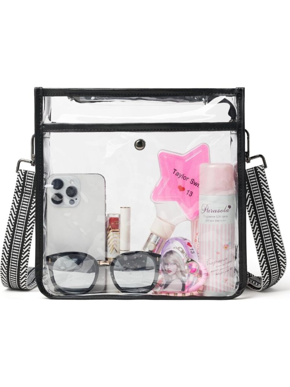 Clear Stadium Bag - 12x12x6 Crossbody Purse for Concerts, Events & Travel